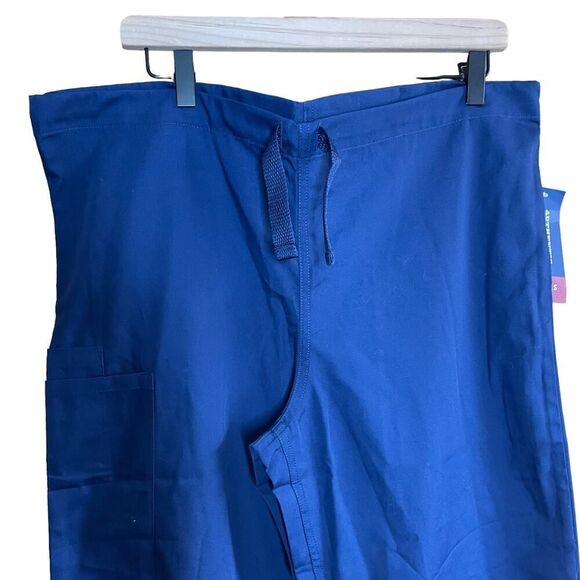NWT Cherokee Scrub Pants Unisex Fit SMALL Navy Blue Pull On Drawstring Medical - Picture 3 of 9